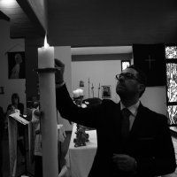 L'accensione della candela dal cero pasquale - 17.04.2016