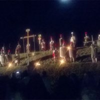 Rievocazione storica della Passione di Cristo - Martedì Santo 11 aprile 2017 Ultimi quadri rievocativi sull'argine del Bisenzio.
